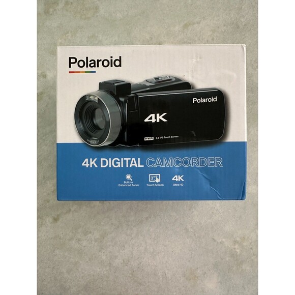 Polaroid 4K 18X Zoom Touch Screen Wi-Fi Camcorder Black Complete New In Box $129 - Picture 5 of 14